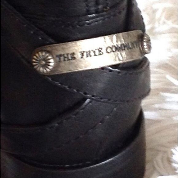 Frye Lindsay Plate Tall Black Leather Harness Riding Boots - Picture 13 of 13